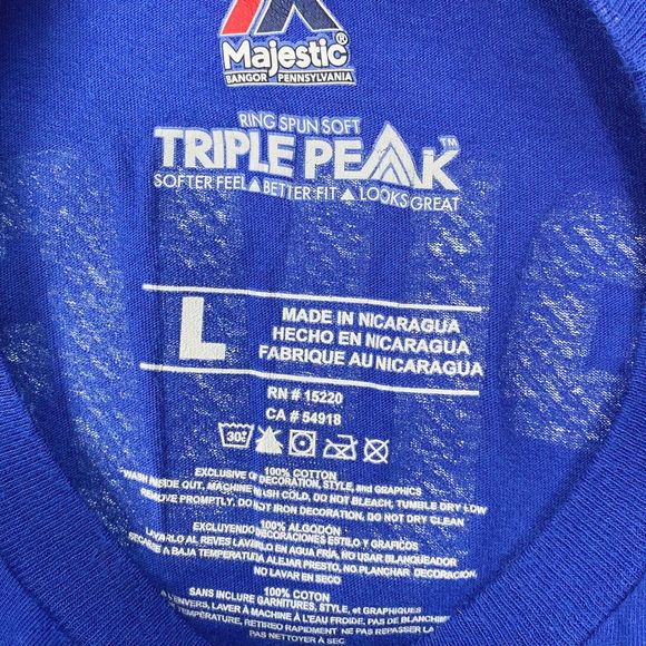 Majestic Triple Peak L.A. Dodgers #66 Yasiel Puig Tee - Picture 7 of 7